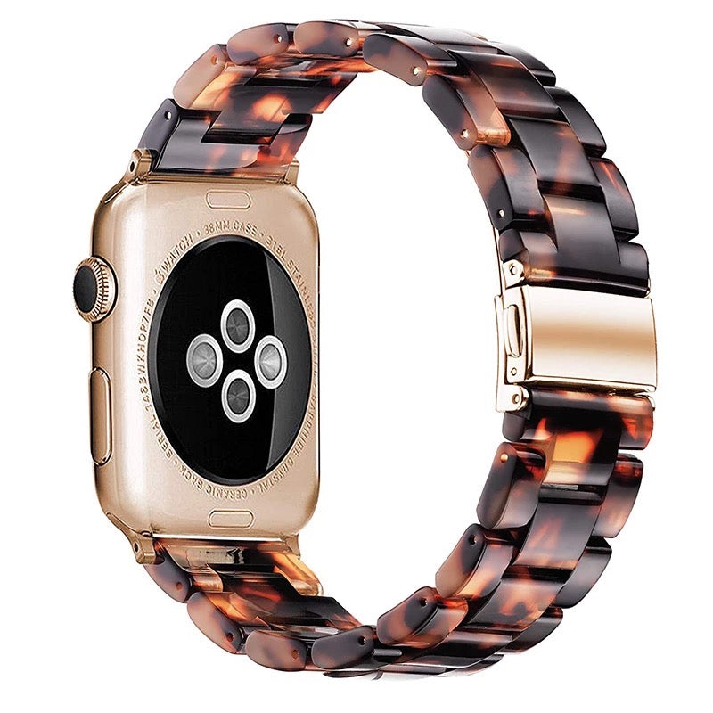 Luxurious Resin Link Band For Apple Watch Multiple Colors Available — Lighter than stainless steel metal band.Unique light and slim design makes the watch strap thinner more flexible.You will get t...