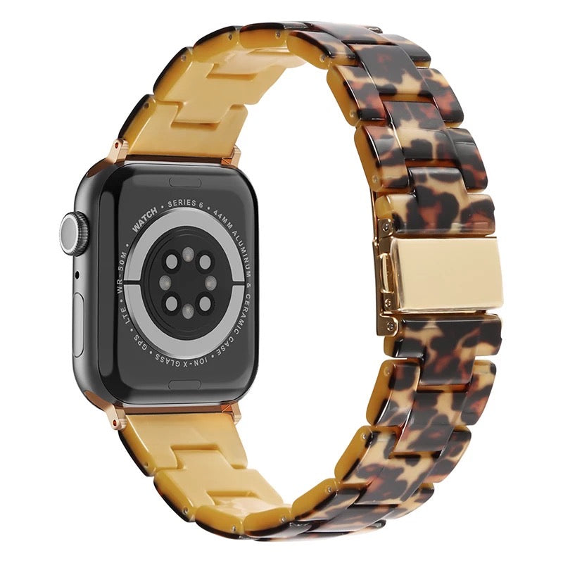 Luxurious Resin Link Band For Apple Watch Multiple Colors Available — Lighter than stainless steel metal band.Unique light and slim design makes the watch strap thinner more flexible.You will get t...
