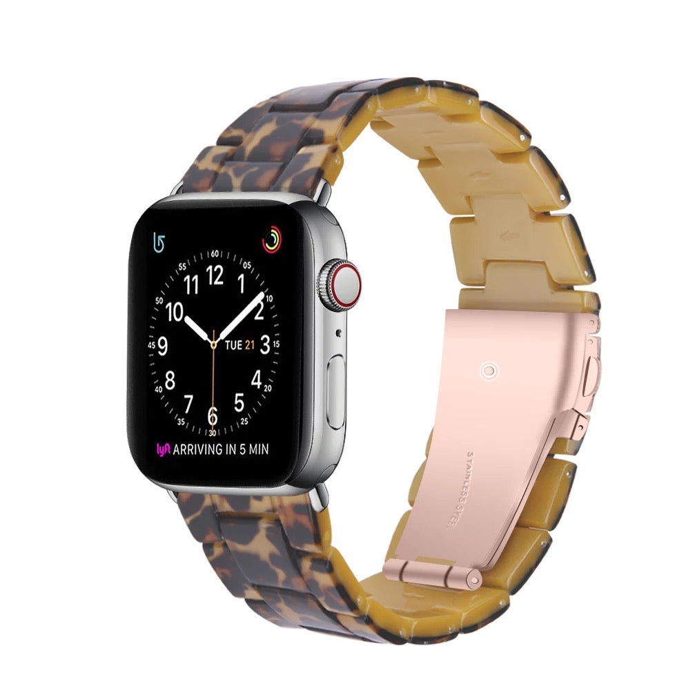 Luxurious Resin Link Band For Apple Watch Multiple Colors Available — Lighter than stainless steel metal band.Unique light and slim design makes the watch strap thinner more flexible.You will get t...