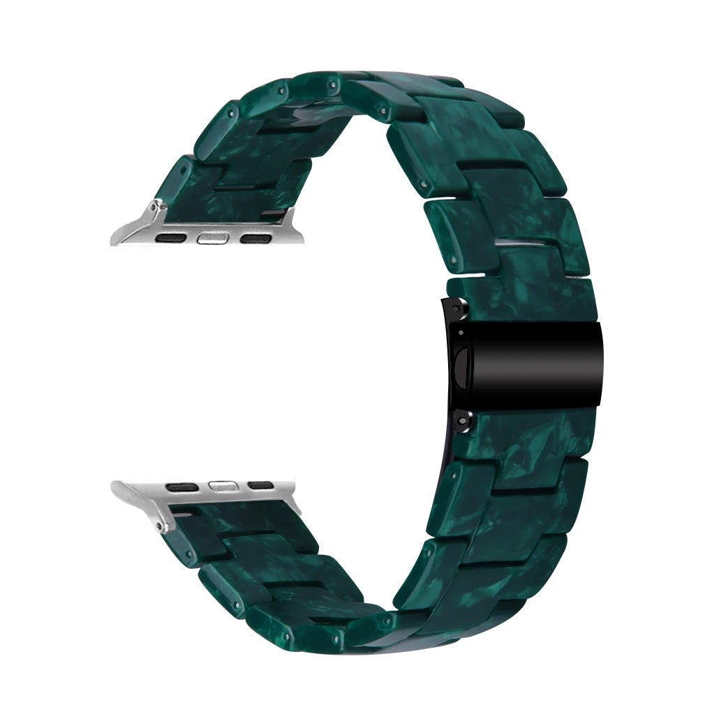 Luxurious Resin Link Band For Apple Watch Multiple Colors Available — Lighter than stainless steel metal band.Unique light and slim design makes the watch strap thinner more flexible.You will get t...