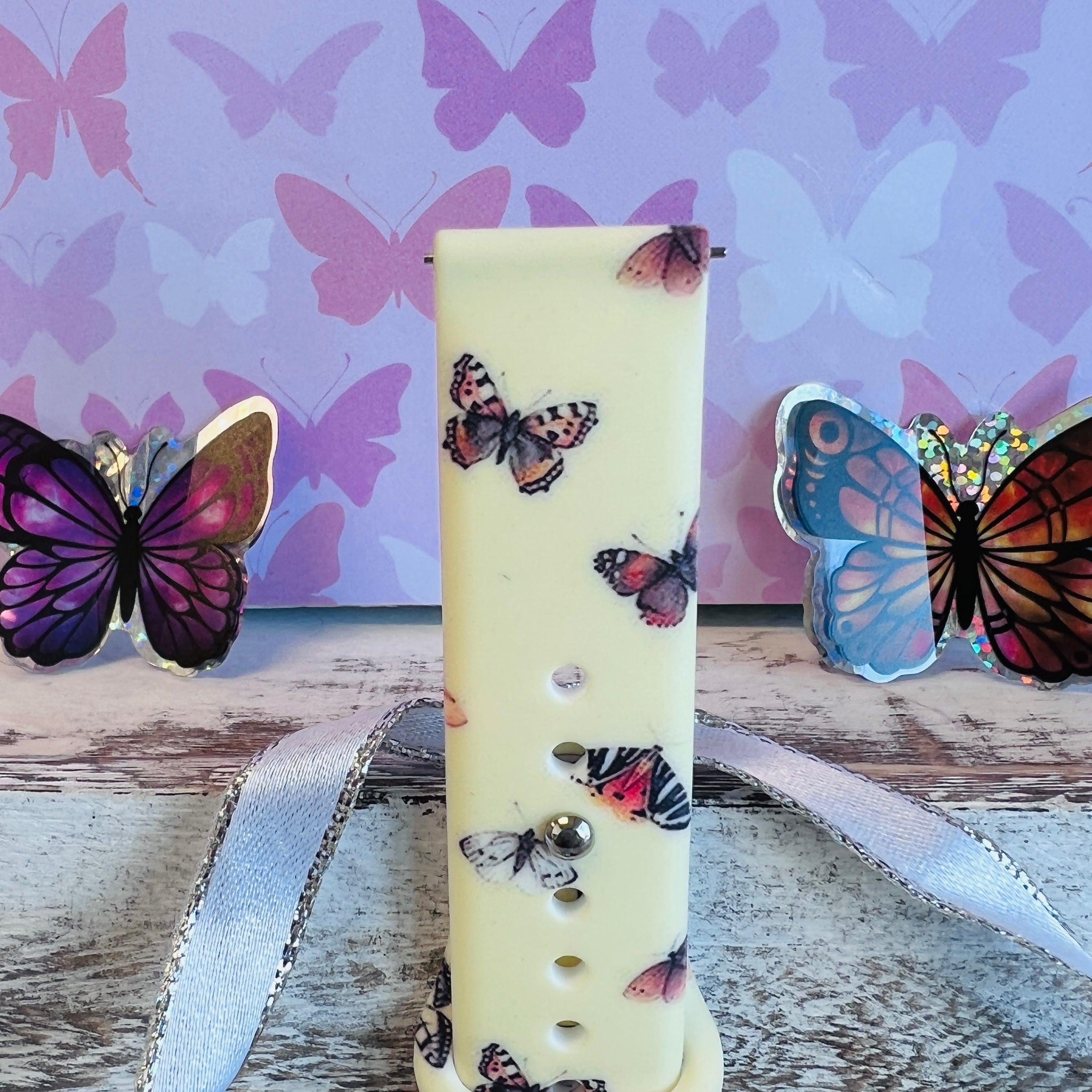 Butterfly Print Silicone Band For Samsung Watch - Fancy Bands