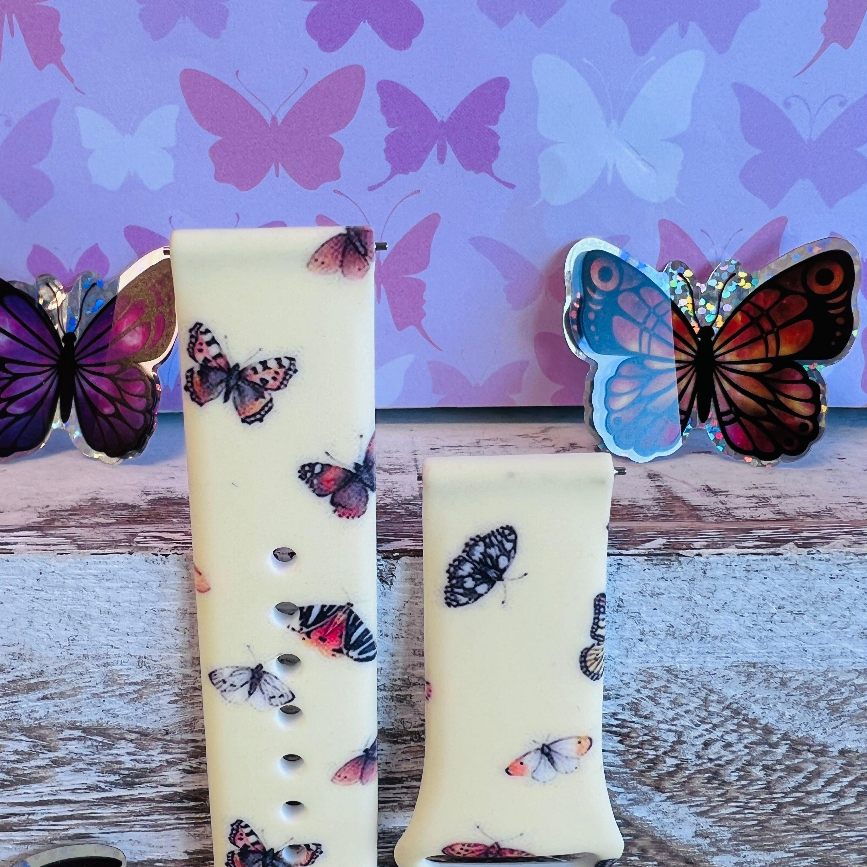 Butterfly Print Silicone Band For Samsung Watch - Fancy Bands