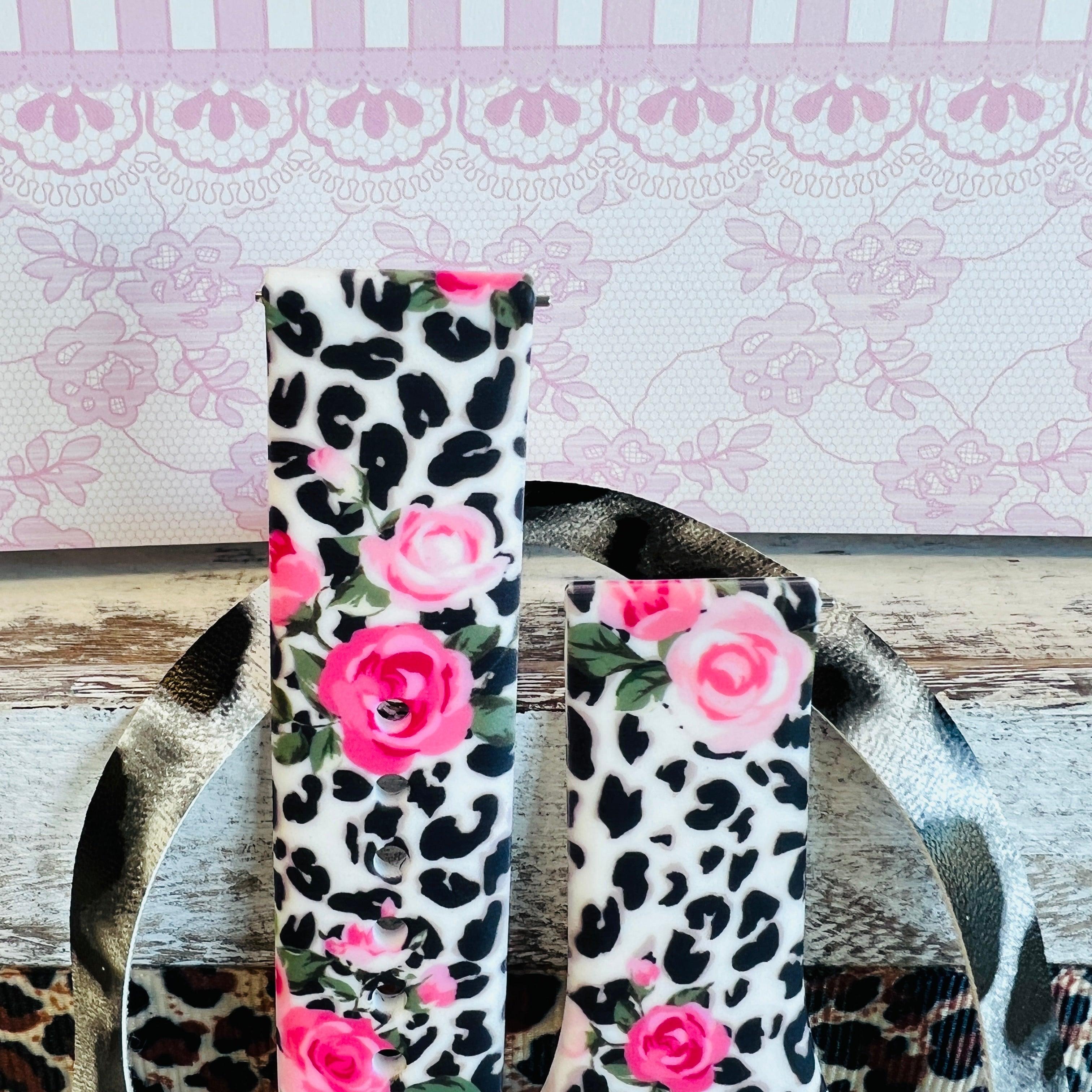 Chic Leopard Roses Print Silicone Band For Samsung Watch - Fancy Bands