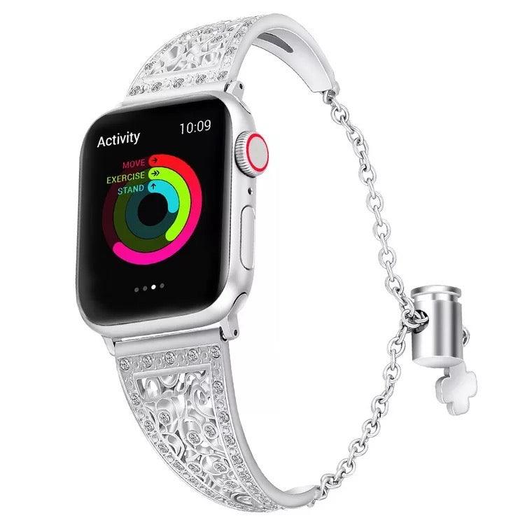 Diamond Bangle Chain Bracelet For Apple Watch Multiple Colors Available - Fancy Bands