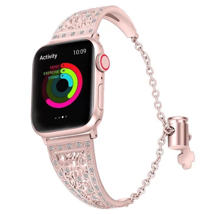 Diamond Bangle Chain Bracelet For Apple Watch Multiple Colors Available - Fancy Bands
