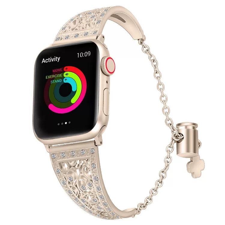 Diamond Bangle Chain Bracelet For Apple Watch Multiple Colors Available - Fancy Bands