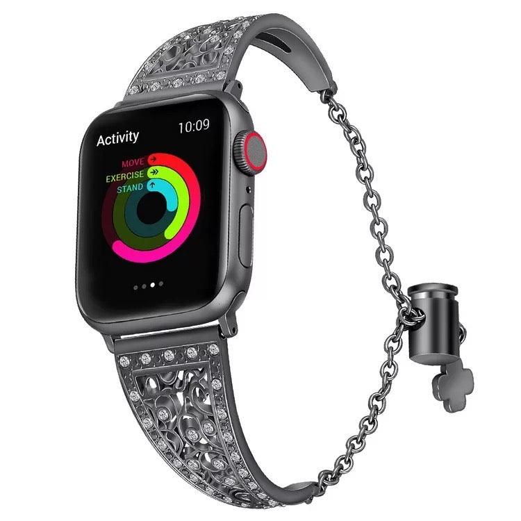 Diamond Bangle Chain Bracelet For Apple Watch Multiple Colors Available - Fancy Bands