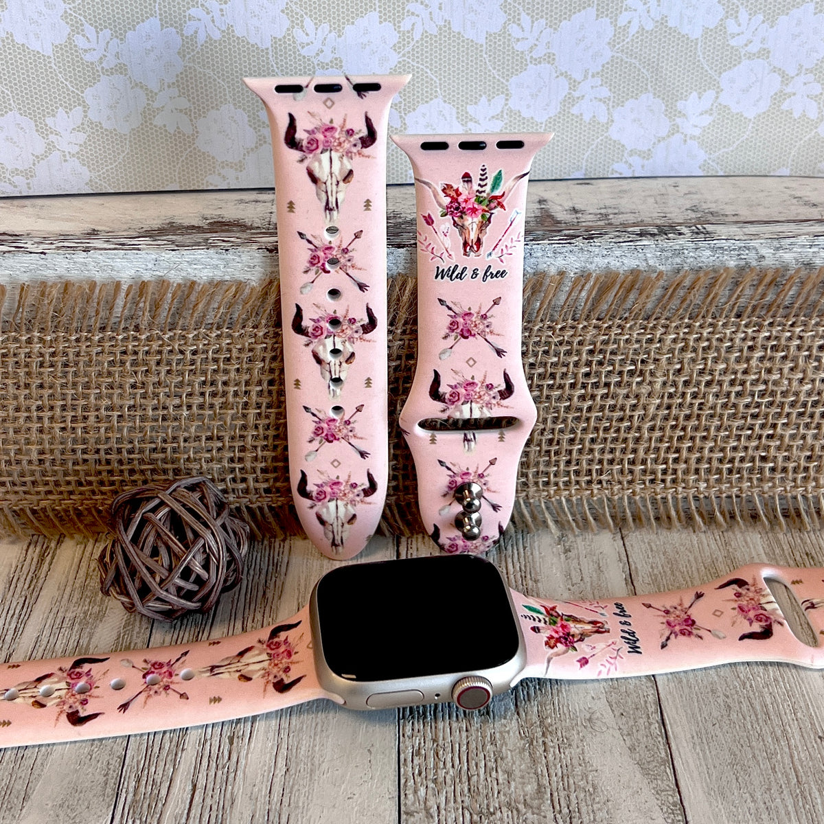 Wild & Free Print Silicone Band For Apple Watch Fancy Bands