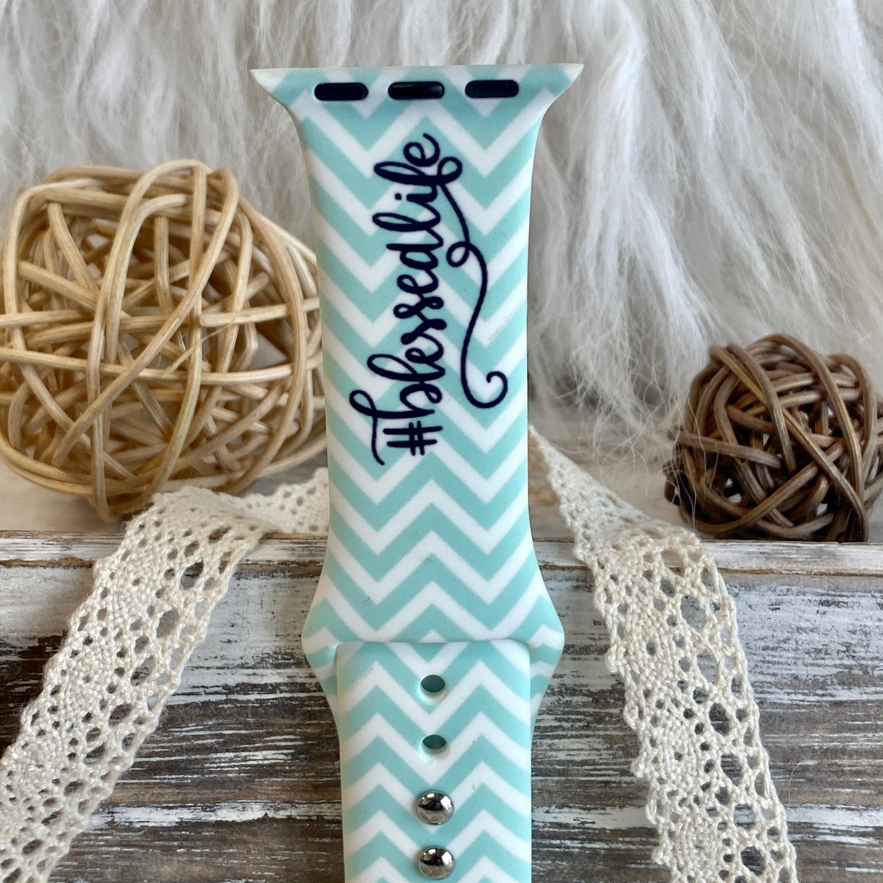 #BlessedLife Print Silicone Band For Apple Watch - Fancy Bands