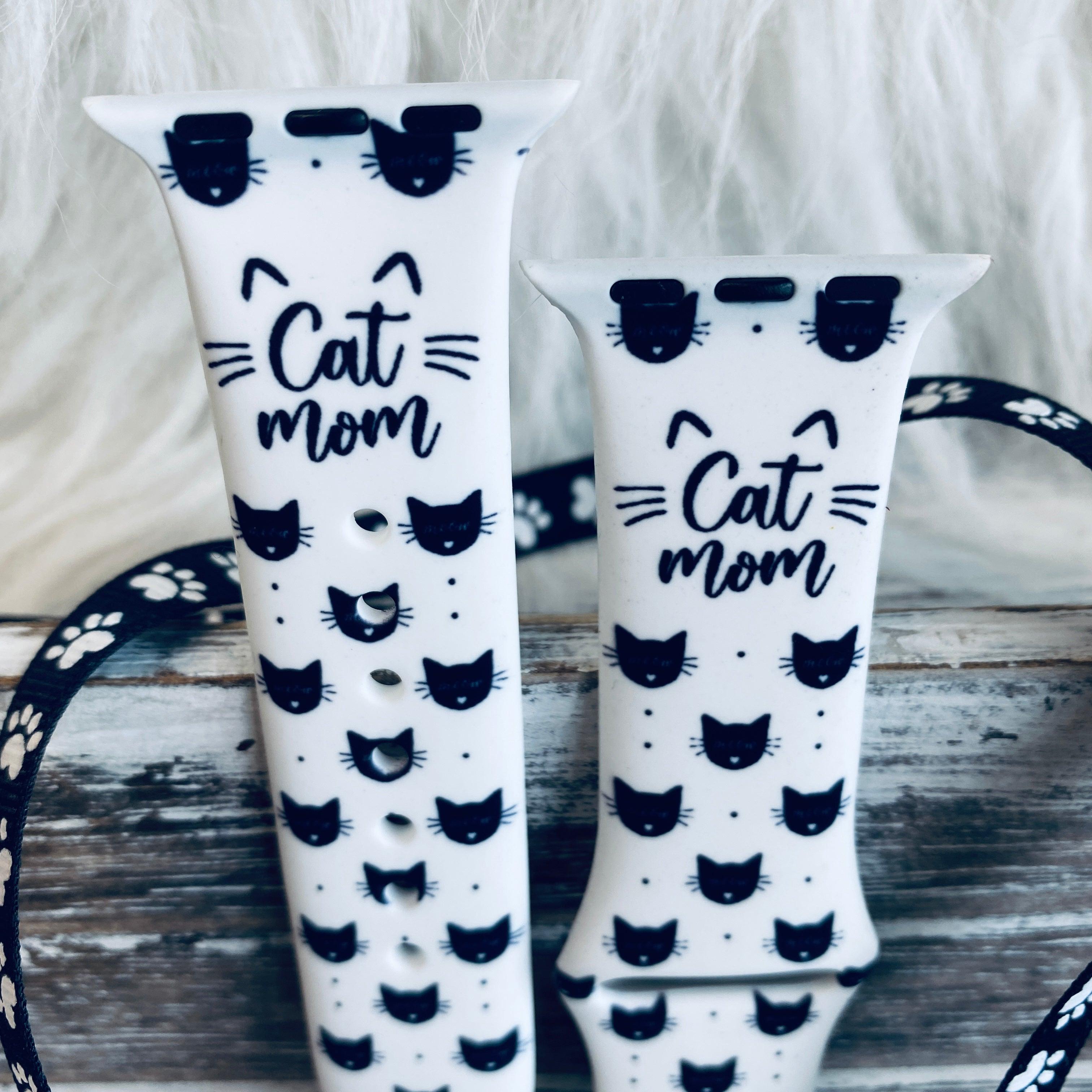 Cat Mom Print Silicone Band For Apple Watch - Fancy Bands