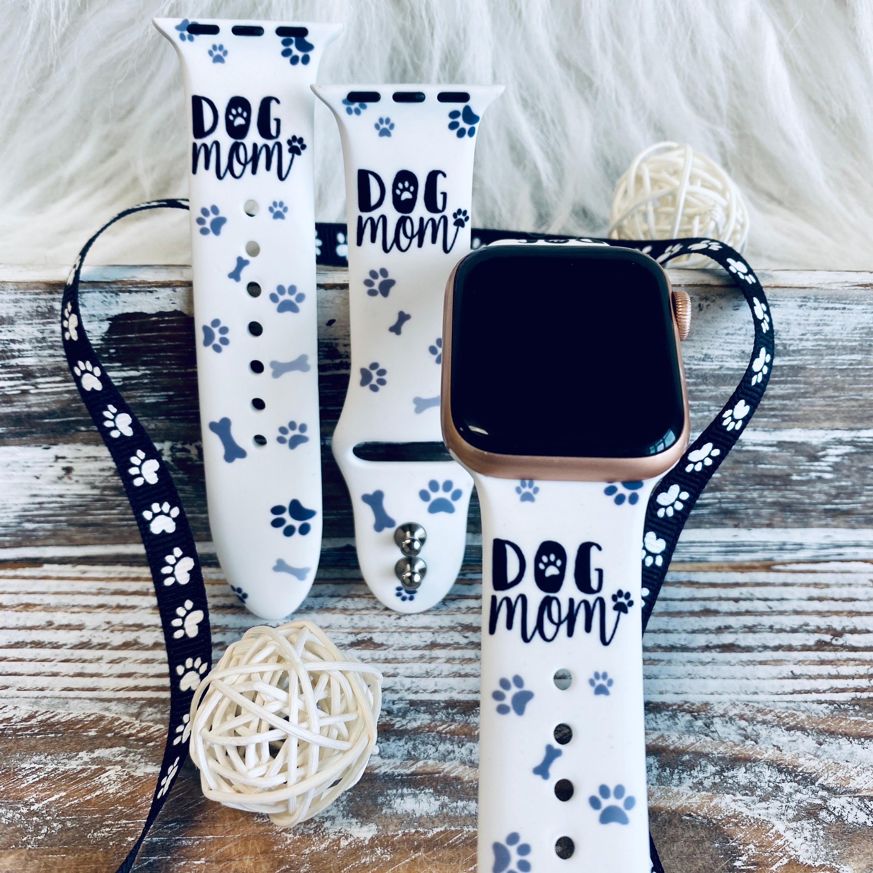 Dog Mom Print Silicone Band For Apple Watch - Fancy Bands