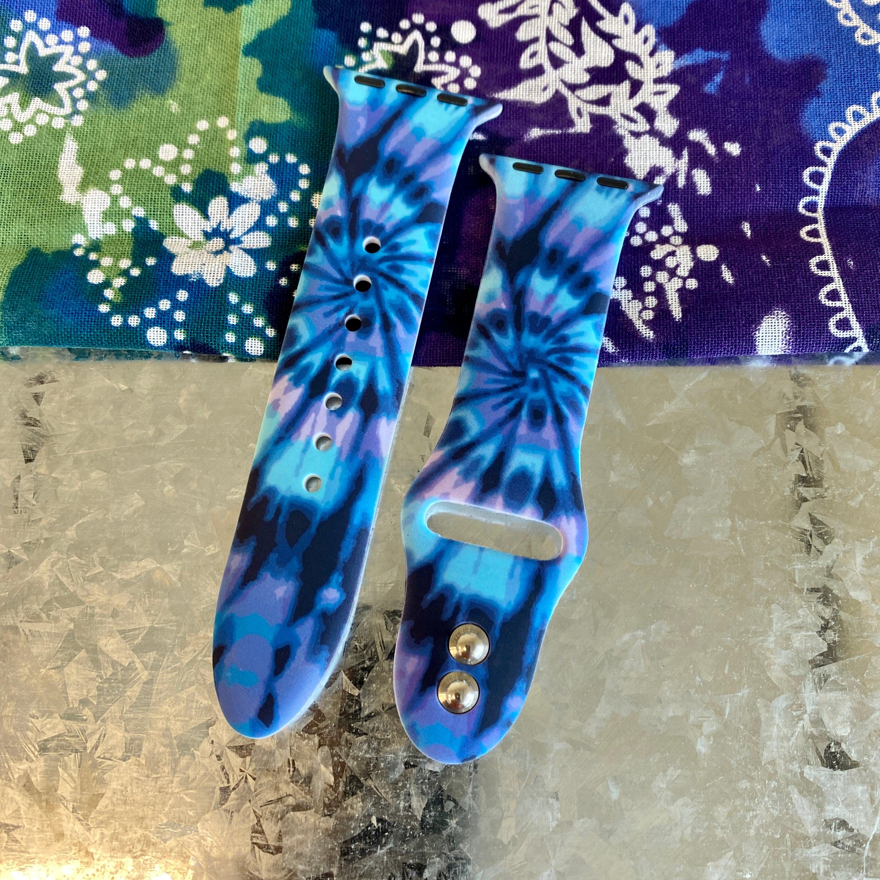 Dreamy Tie Dye Print Silicone Band For Apple Watch - Fancy Bands