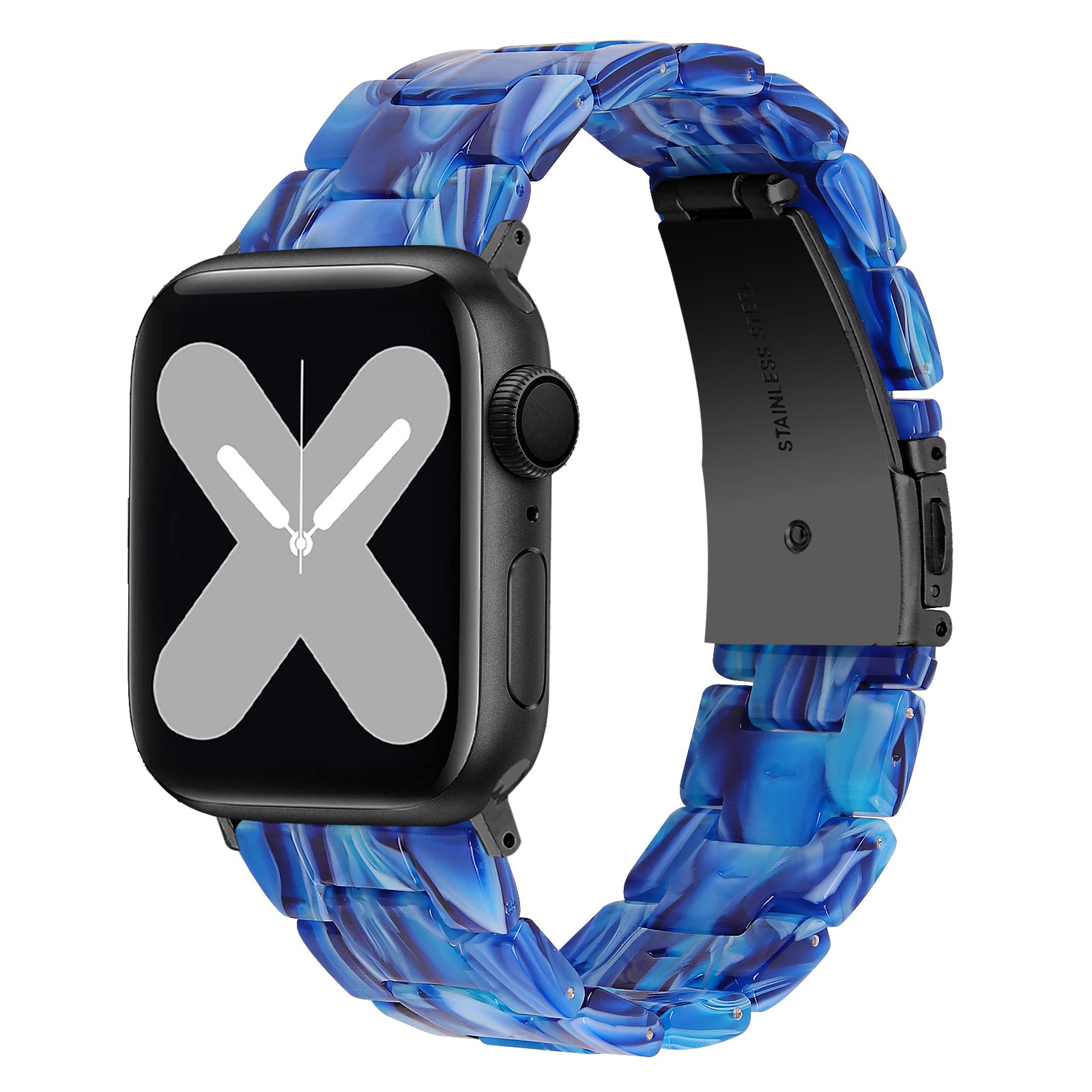 Luxurious Resin Link Band For Apple Watch Multiple Colors Available — Lighter than stainless steel metal band.Unique light and slim design makes the watch strap thinner more flexible.You will get t...