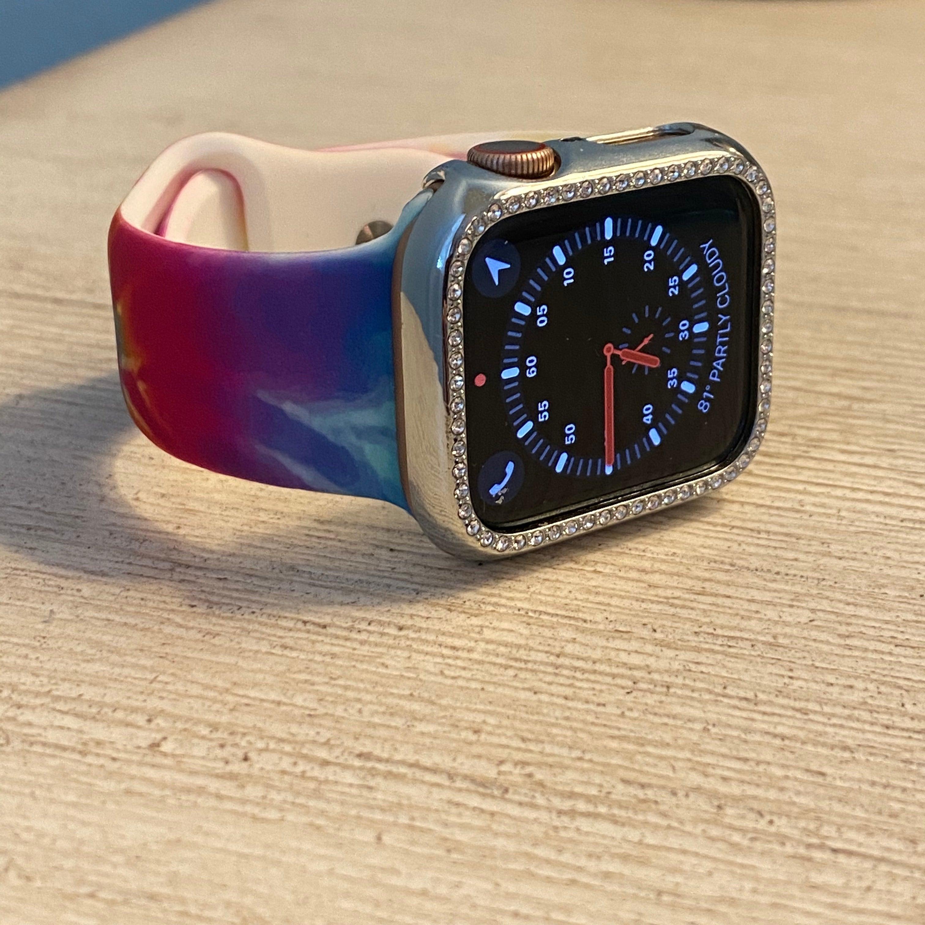 Colorful Tie Dye Print Silicone Band For Apple Watch - Fancy Bands