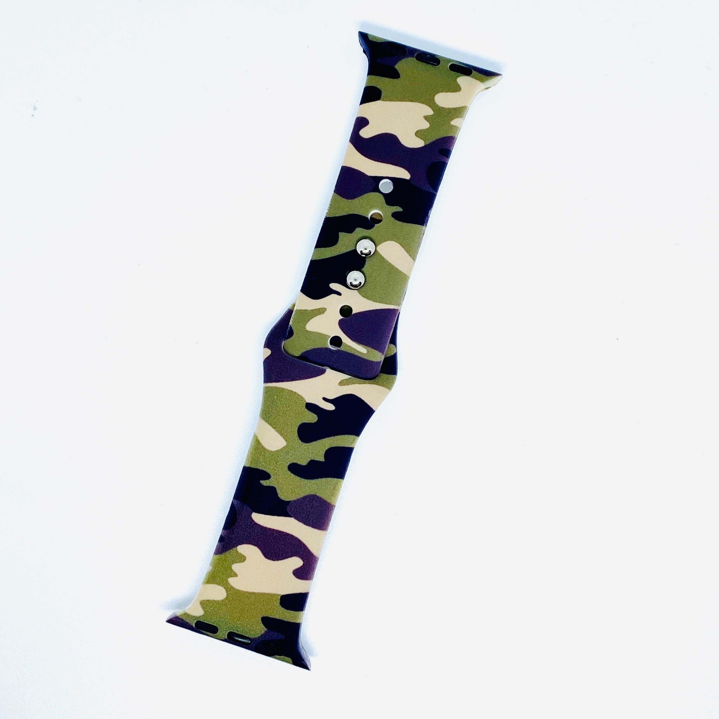 Camouflage Print Silicone Band For Apple Watch - Fancy Bands