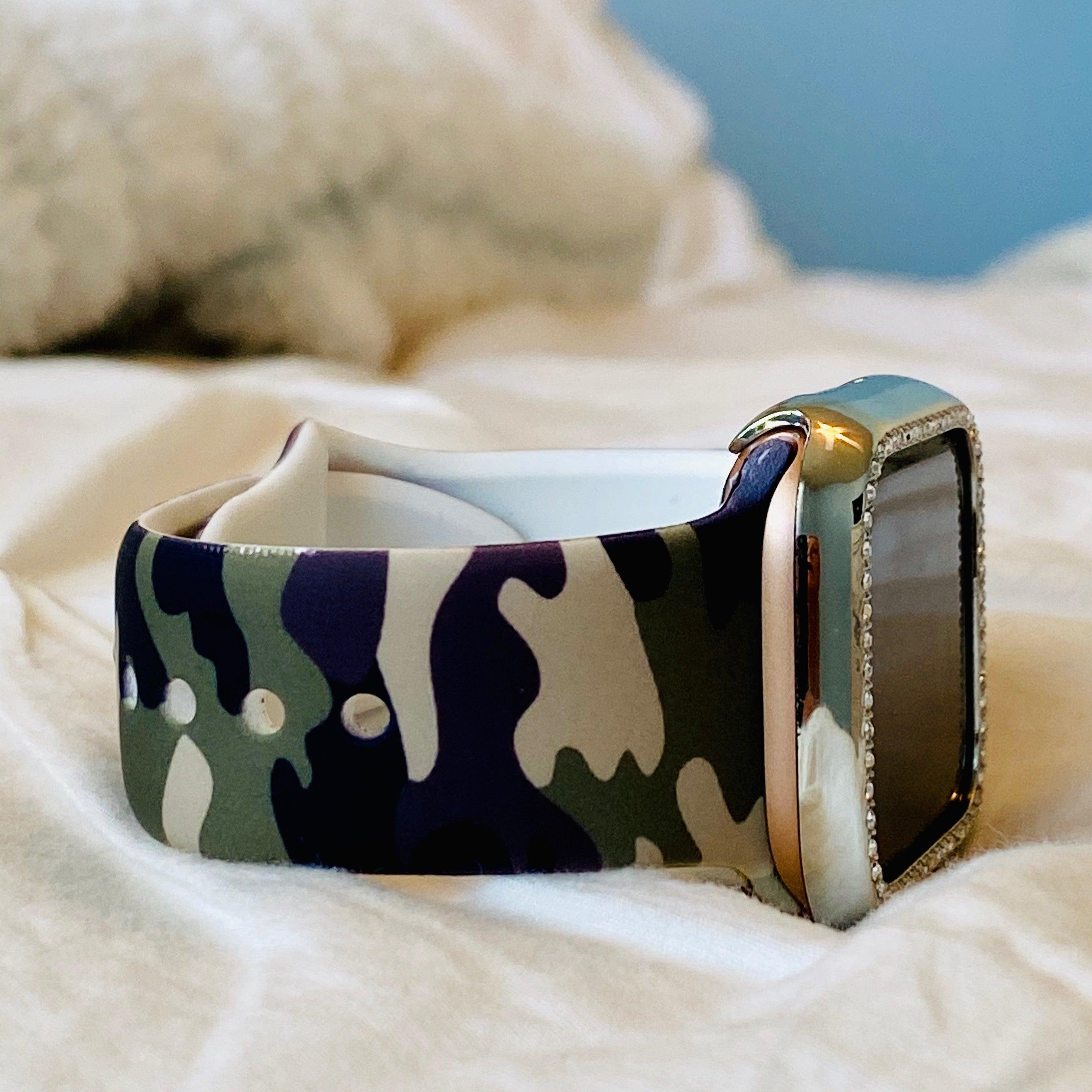 Camouflage Print Silicone Band For Apple Watch - Fancy Bands