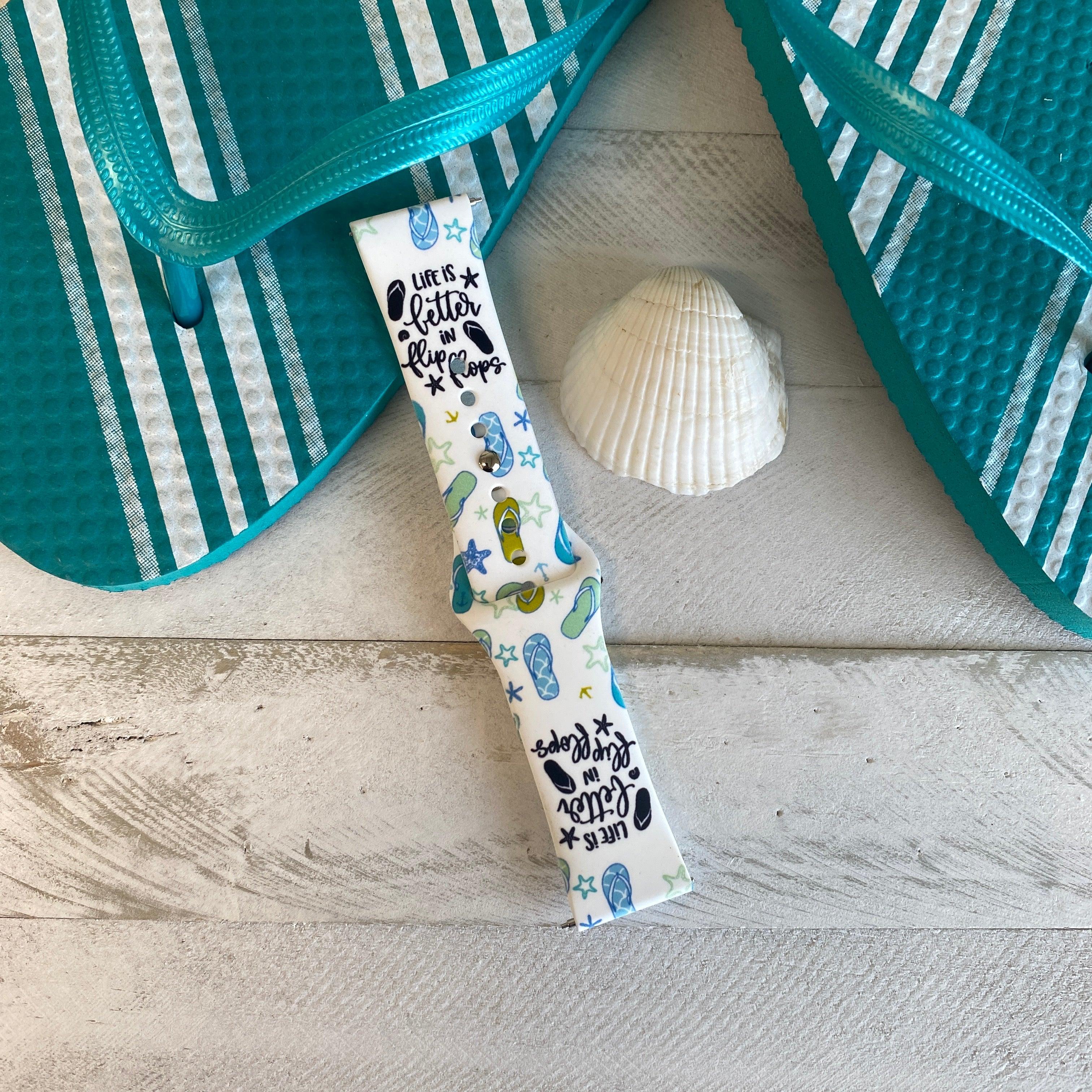 Fancy Flip Flop Print Silicone Band For Fitbit Versa 1/2 - Fancy Bands