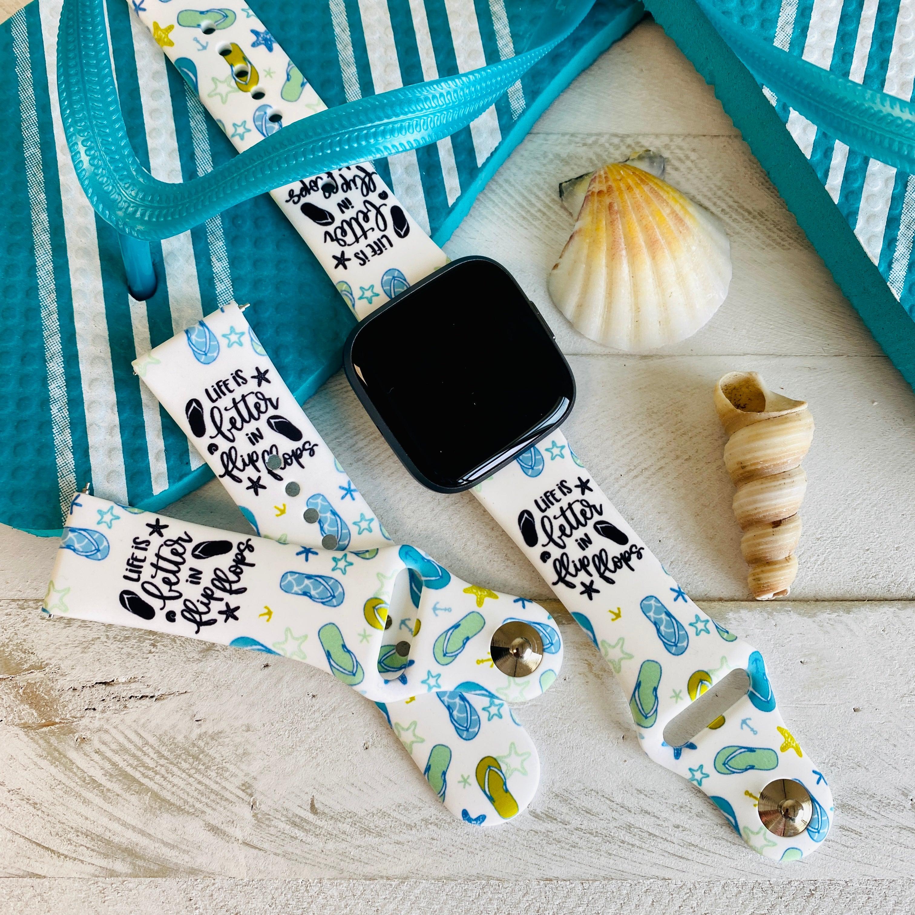 Fancy Flip Flop Print Silicone Band For Fitbit Versa 1/2 - Fancy Bands