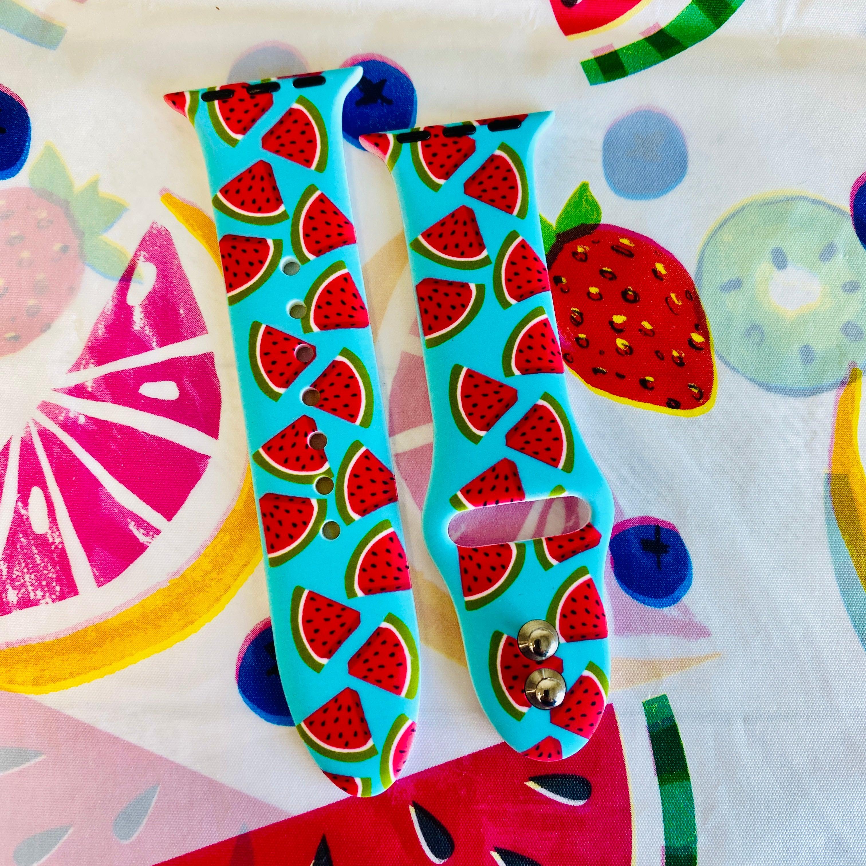 Fancy Fruit Print Silicone Band For Apple Watch Multiple Colors Available - Fancy Bands