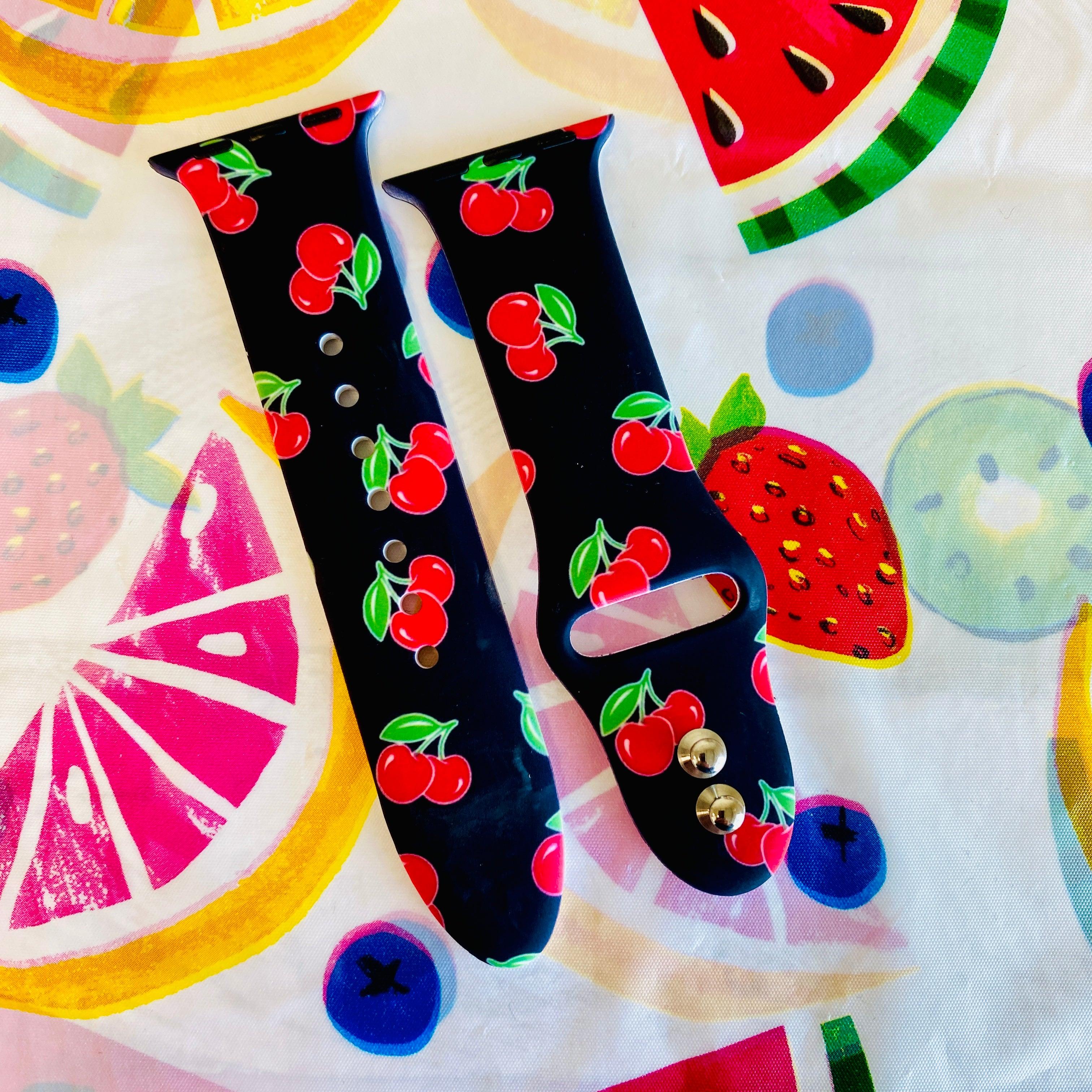 Fancy Fruit Print Silicone Band For Apple Watch Multiple Colors Available - Fancy Bands