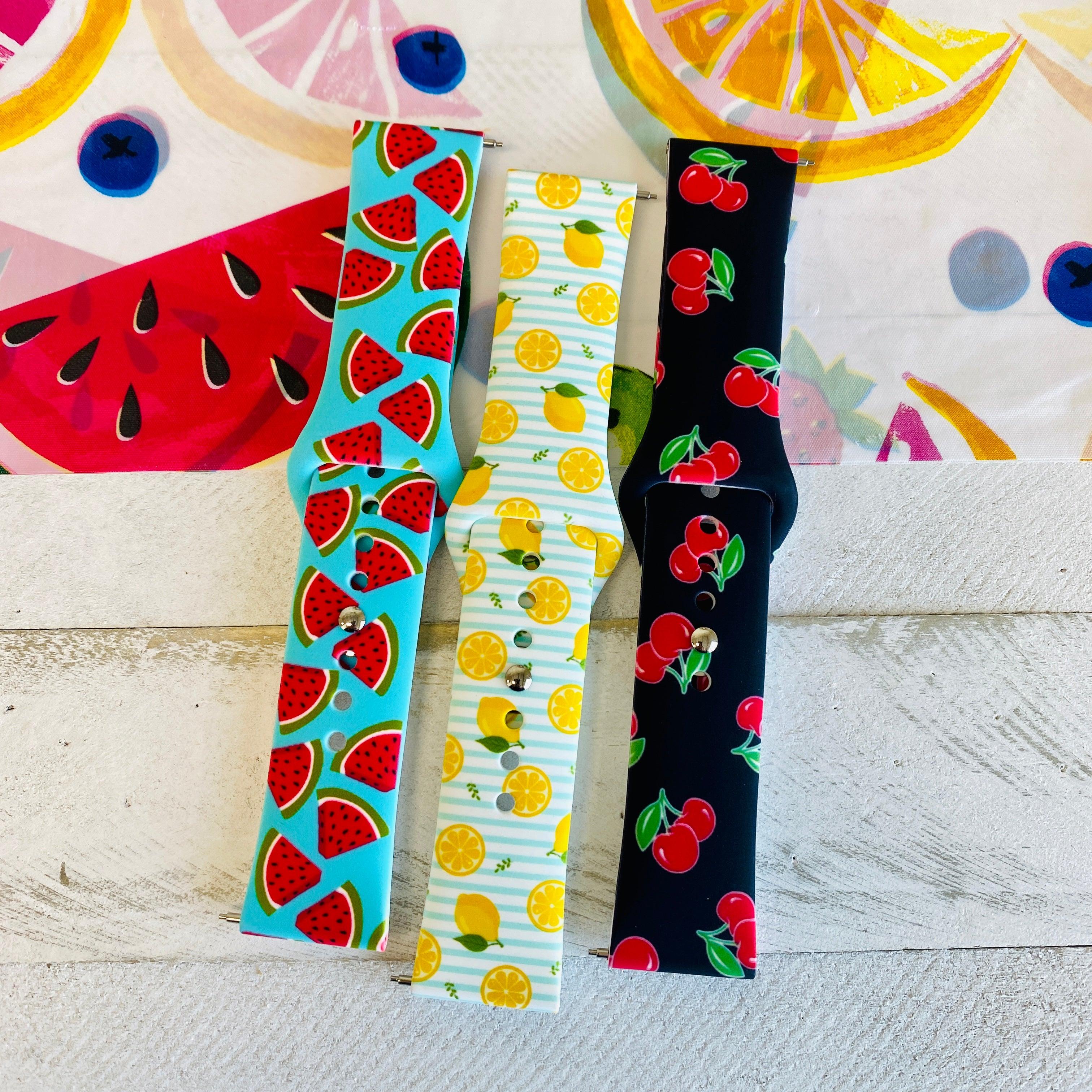 Fancy Fruit Print Silicone Band For Samsung Watch Multiple Colors Available - Fancy Bands