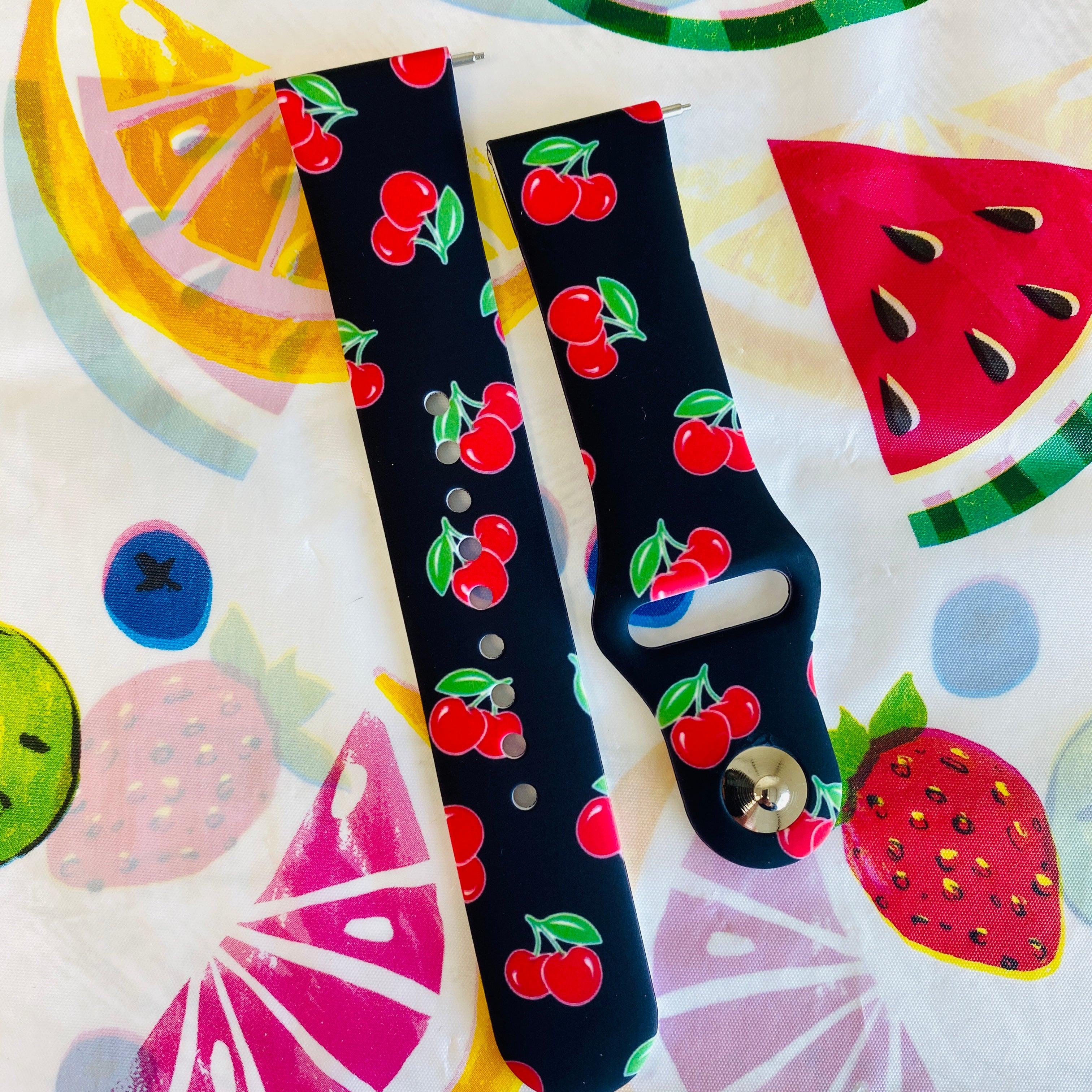 Fancy Fruit Print Silicone Band For Fitbit Versa 1/2 Multiple Colors Available - Fancy Bands