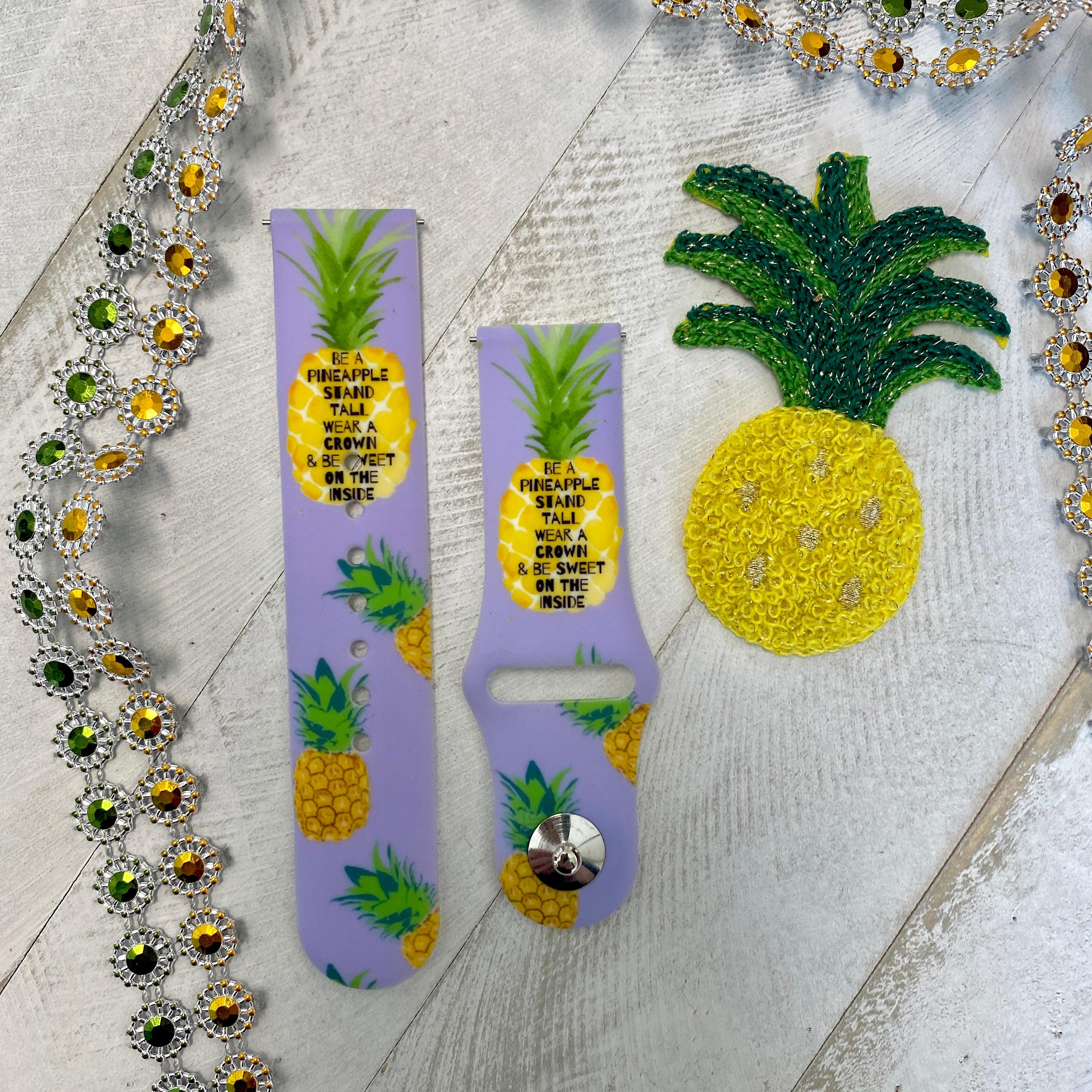 Be A Pineapple Print Silicone Band For Fitbit Versa 1/2 - Fancy Bands