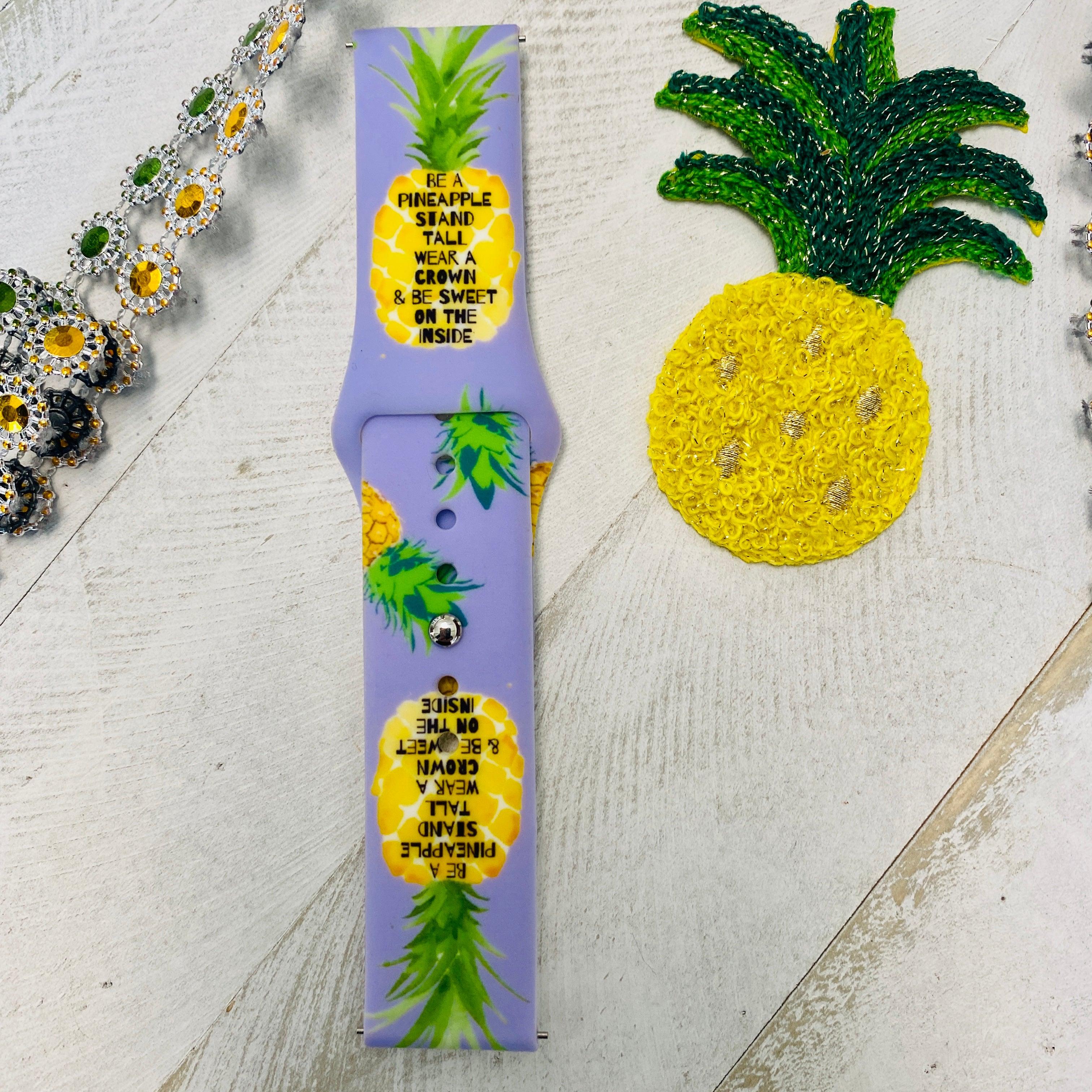 Be A Pineapple Print Silicone Band For Samsung Watch - Fancy Bands