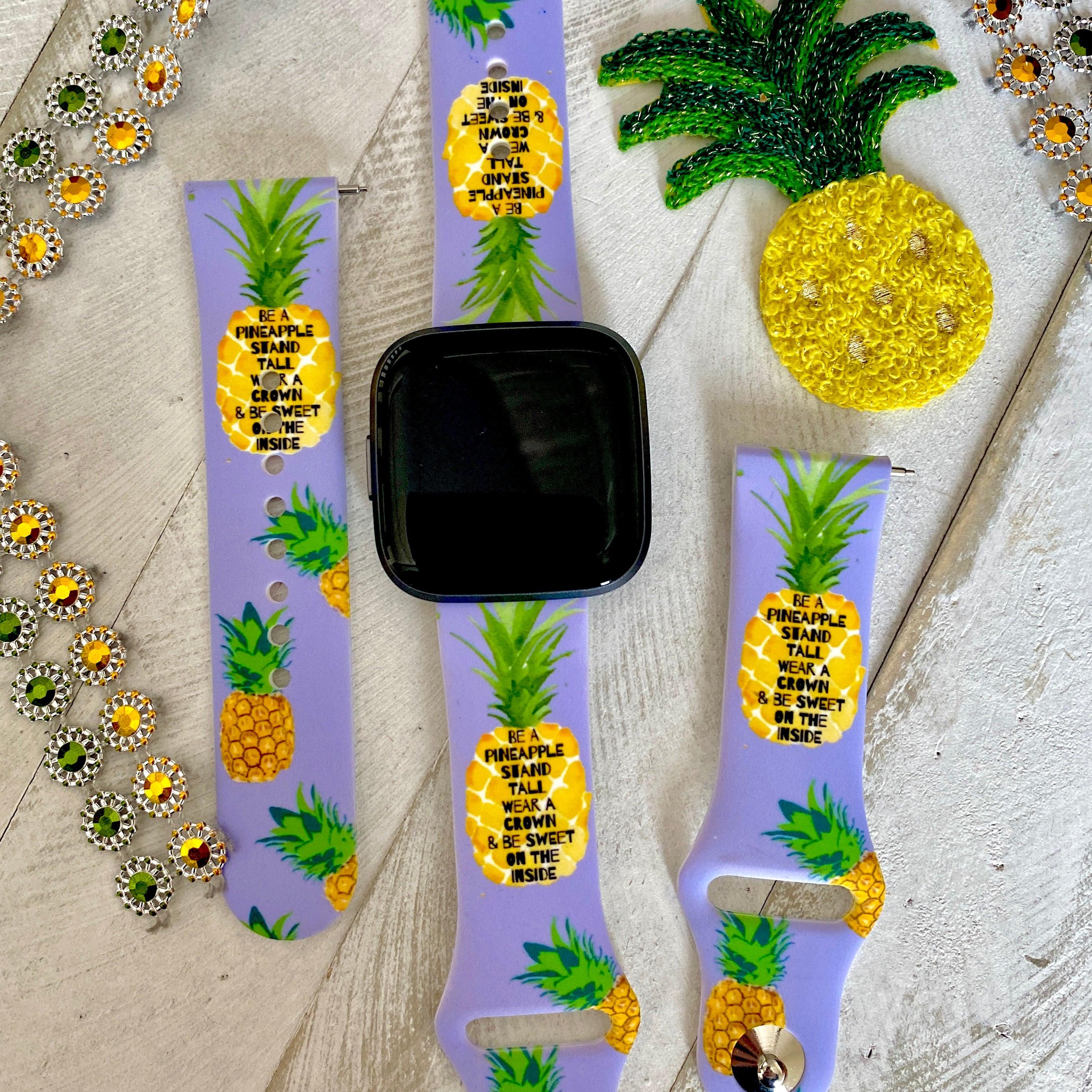 Be A Pineapple Print Silicone Band For Fitbit Versa 1/2 - Fancy Bands