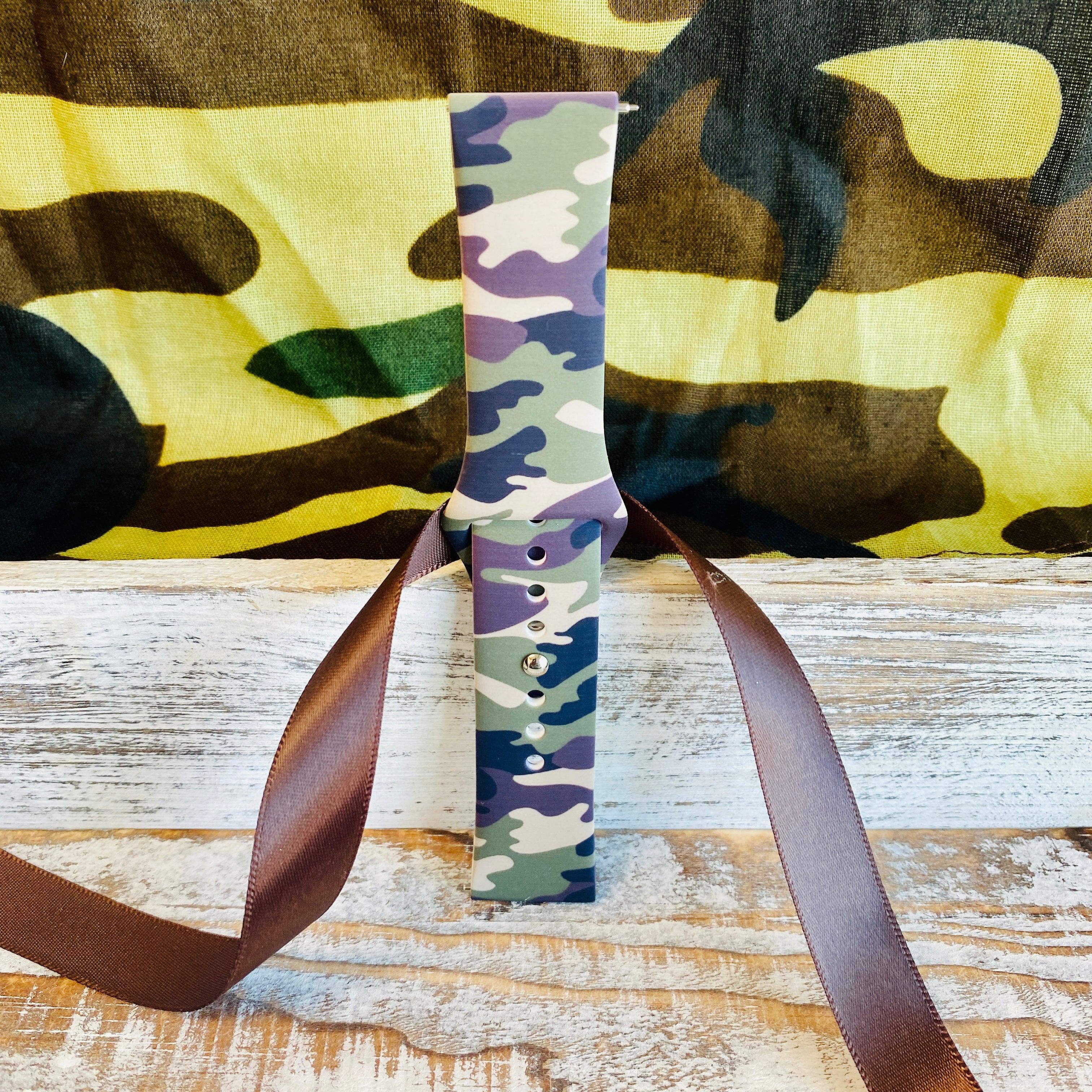 Camouflage Print Print Silicone Band For Fitbit Versa 1/2 - Fancy Bands