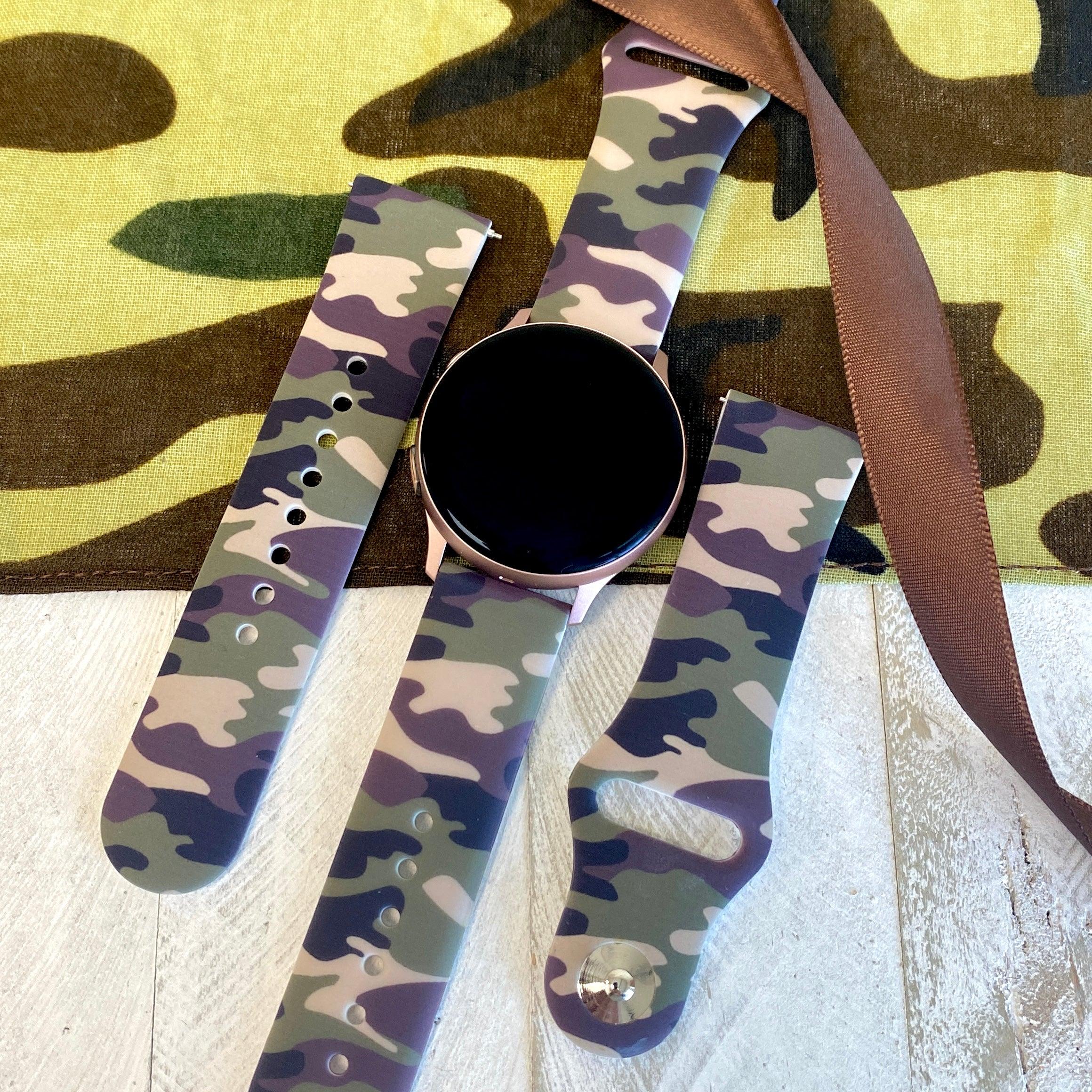 Camouflage Print Silicone Band For Samsung Watch - Fancy Bands