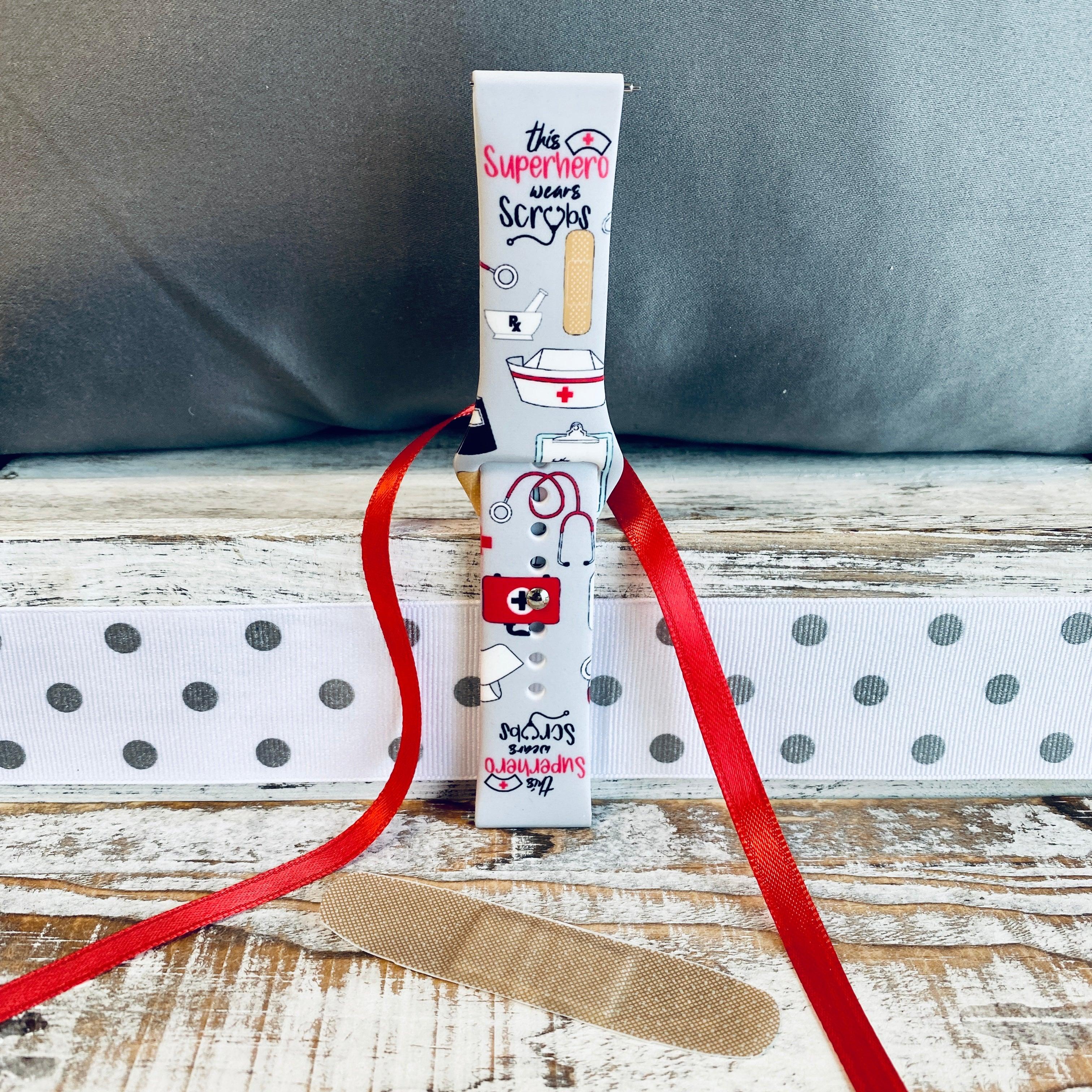 Fancy Scrubs Print Silicone Band For Fitbit Versa 1/2 - Fancy Bands