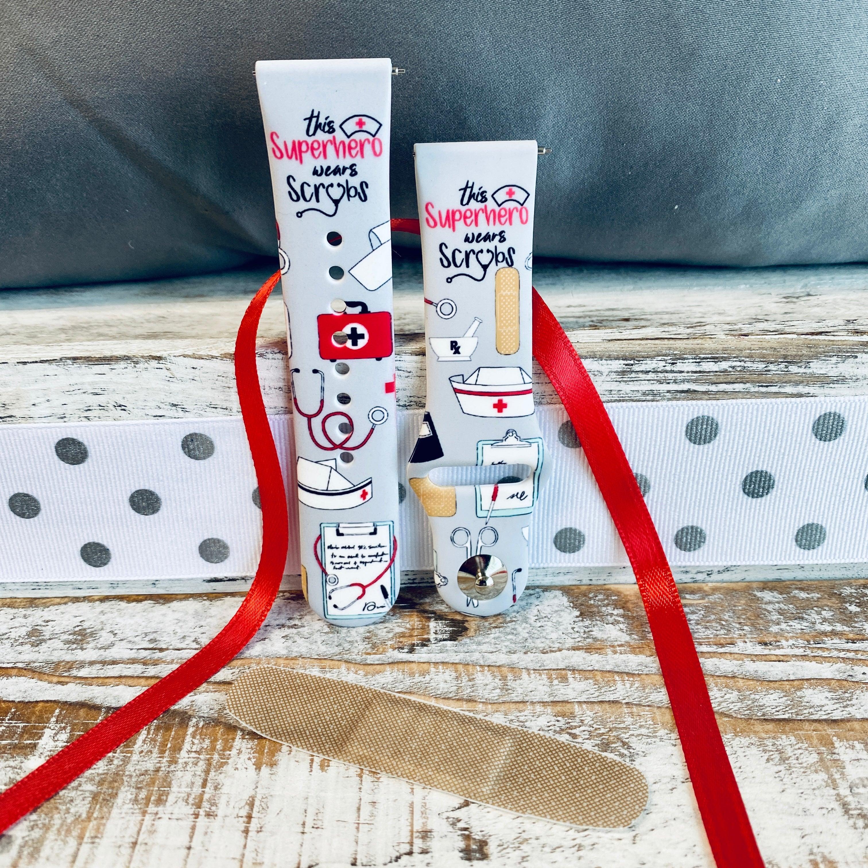 Fancy Scrubs Print Silicone Band For Fitbit Versa 1/2 - Fancy Bands