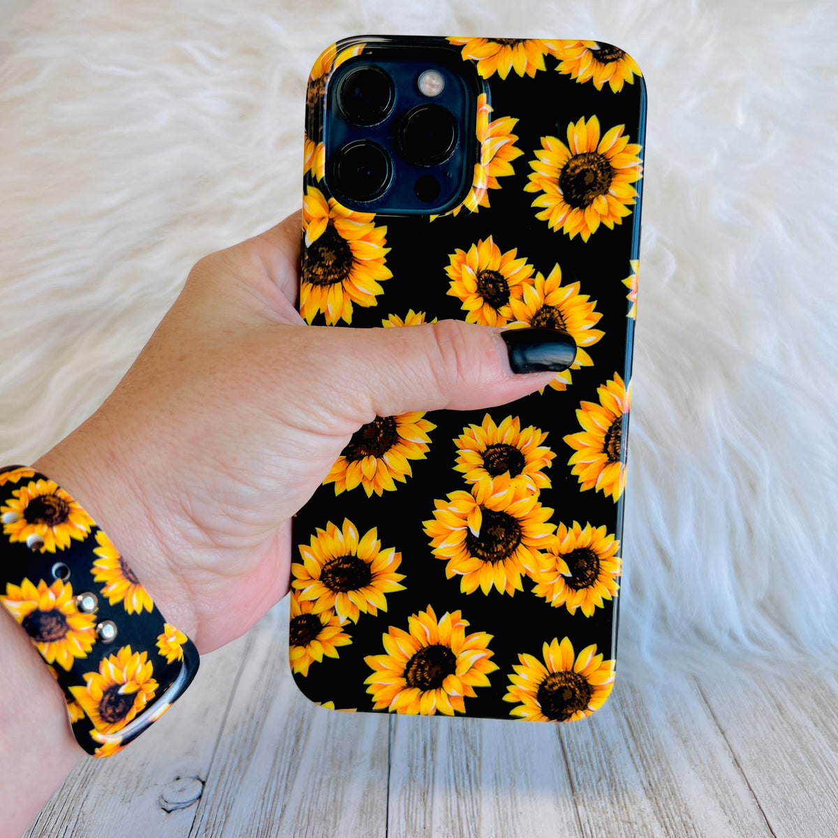 Black Sunflower iPhone Case Black Sunflower iPhone Case