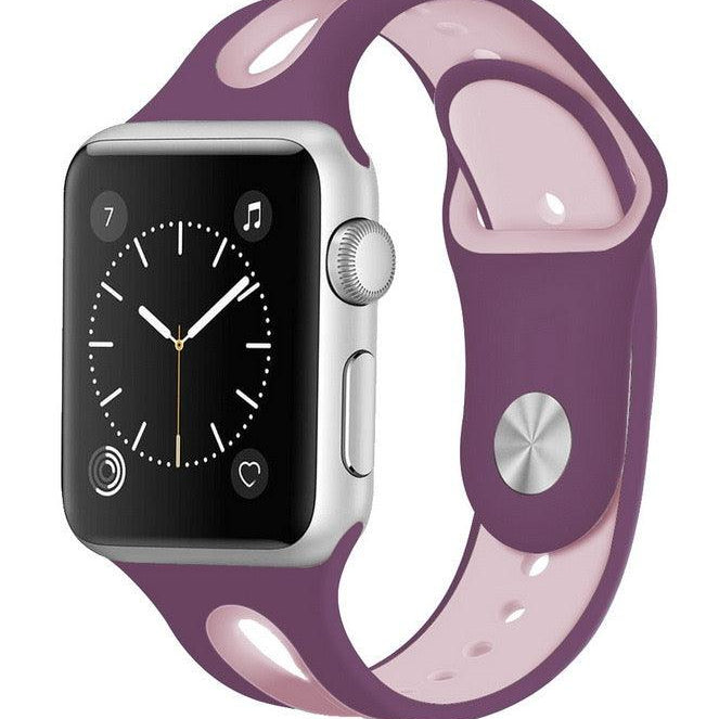Breathable Sport Silicone Band For Apple Watch Multiple Colors Available - Fancy Bands