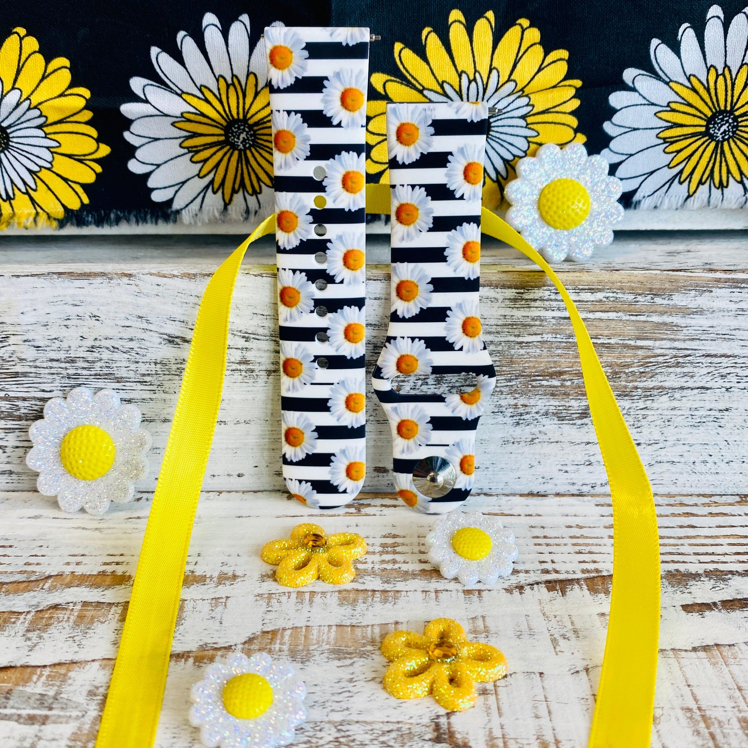 Cute Daisy Print Silicone Band For Samsung Watch - Fancy Bands