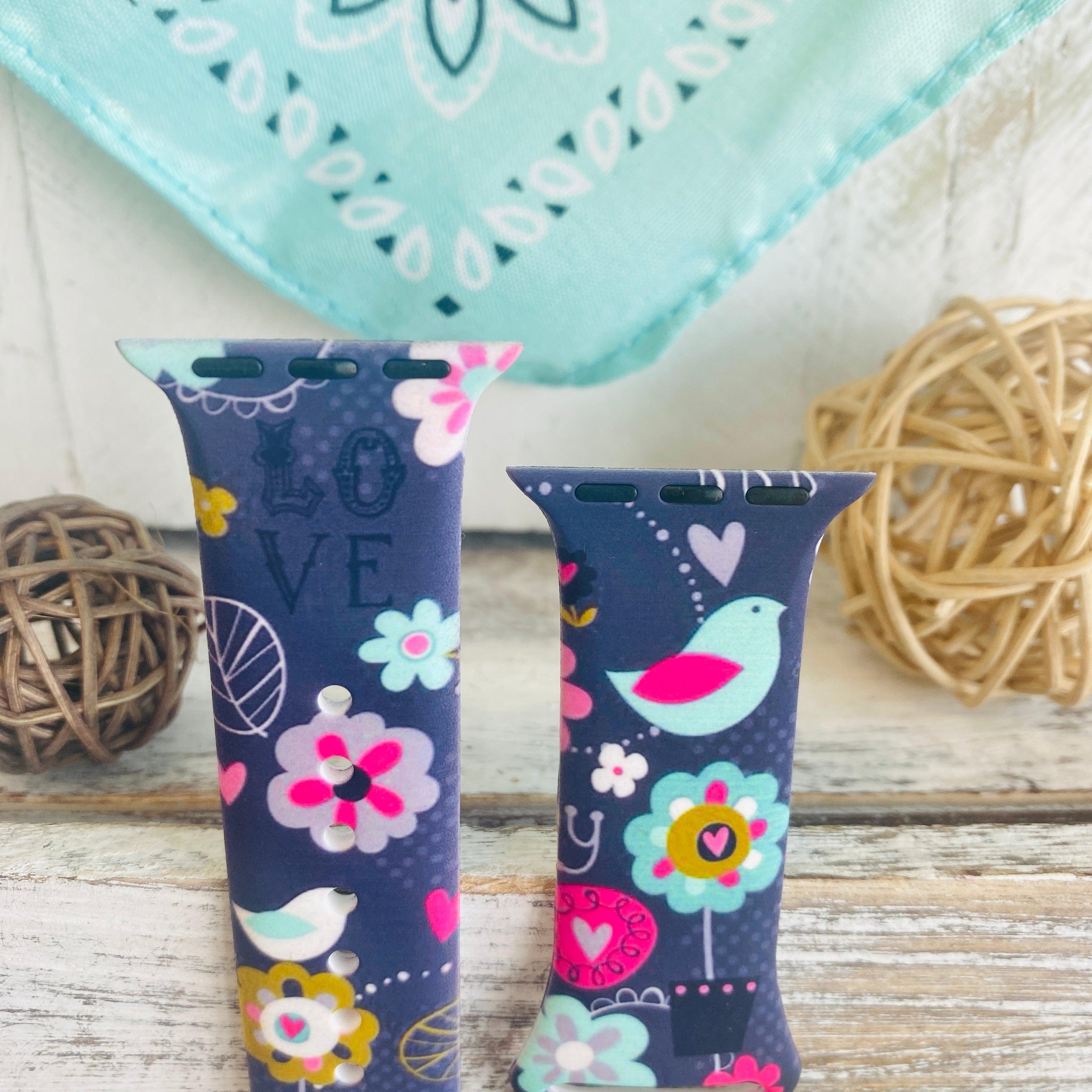 Birdie Print Silicone Band For Apple Watch - Fancy Bands