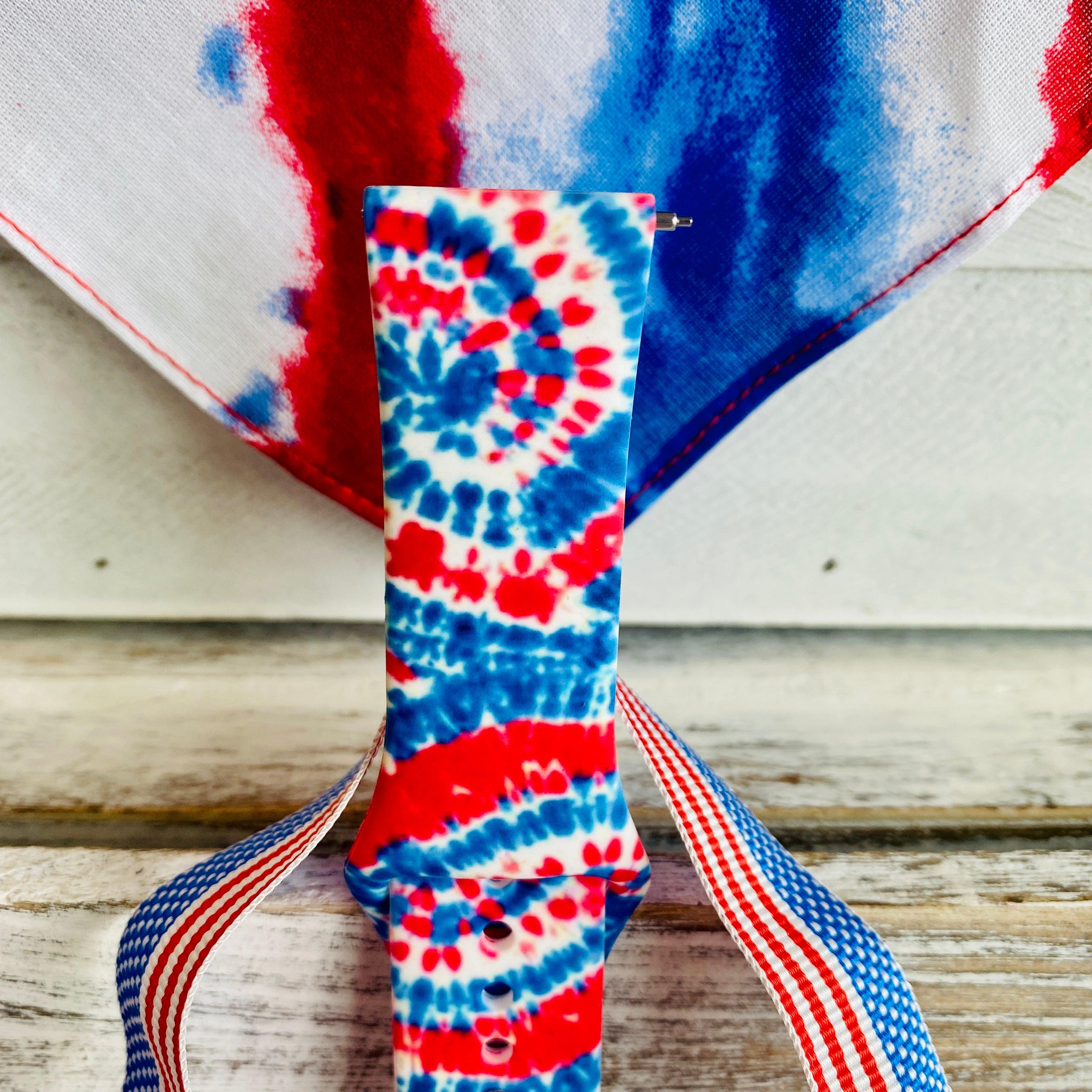 American Tie Dye Print Silicone Band For Fitbit Versa 1/2 - Fancy Bands