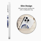 Sending Mixed Signals Hold It Fancy MagSafe grip ring with a blue and white mixed-pattern patchwork design from Fancy Bands