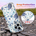 Blue Lagoon nautical watercolor MagSafe phone grip ring with sea turtles, whales, and jellyfish in shades of blue on a white background compatible with iPhone and Samsung