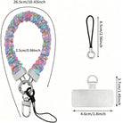 No Peeking, Darling scrunchie wrist strap dimensions: 26.5 cm strap, 2.5 cm wide, 6.5 cm loop, 4.6 x 3.7 cm phone tab