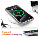 No Peeking, Darling MagSafe iPhone case on a wireless charging pad, showing wireless charging works through the case