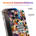 Zero Woofs Given Wavy Luxe MagSafe iPhone case with a colorful illustrated dog print design from Fancy Bands