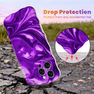 Grape Crush Wavy Luxe MagSafe iPhone case with a glossy purple liquid marble swirl design from Fancy Bands
