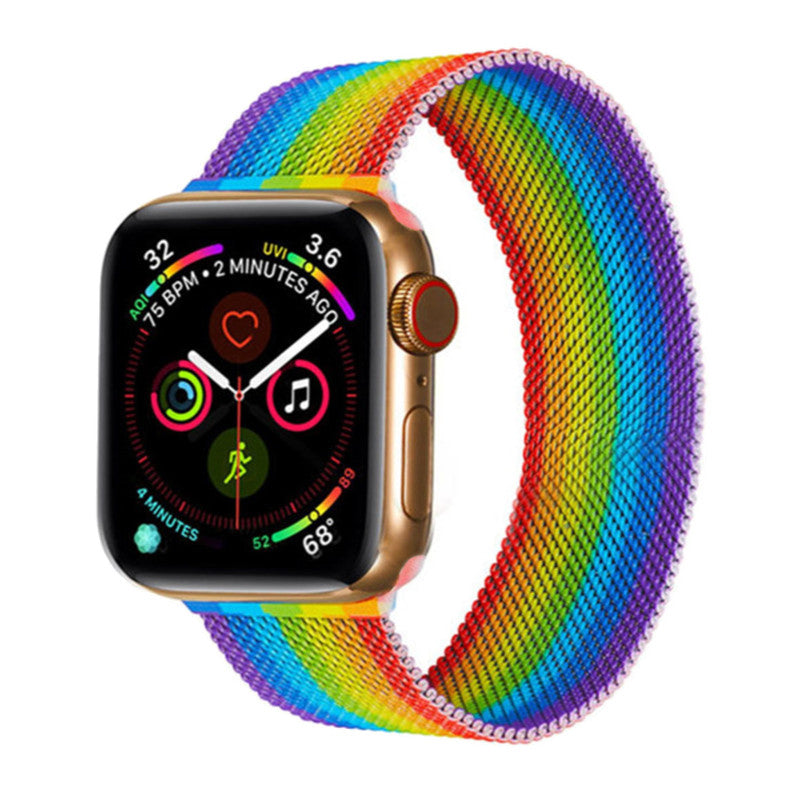 Gradient Multihue Milanese Loop Band For Apple Watch Multiple Prints Available