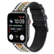 Boho-DreamWeave Leather Band For Apple Watch Multiple Colors Available — Stylish Design: Introducing our Leather/Fabric Apple Watch Band with side stitching.