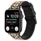 Boho-DreamWeave Leather Band For Apple Watch Multiple Colors Available — Stylish Design: Introducing our Leather/Fabric Apple Watch Band with side stitching.
