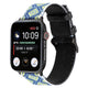 Boho-DreamWeave Leather Band For Apple Watch Multiple Colors Available — Stylish Design: Introducing our Leather/Fabric Apple Watch Band with side stitching.