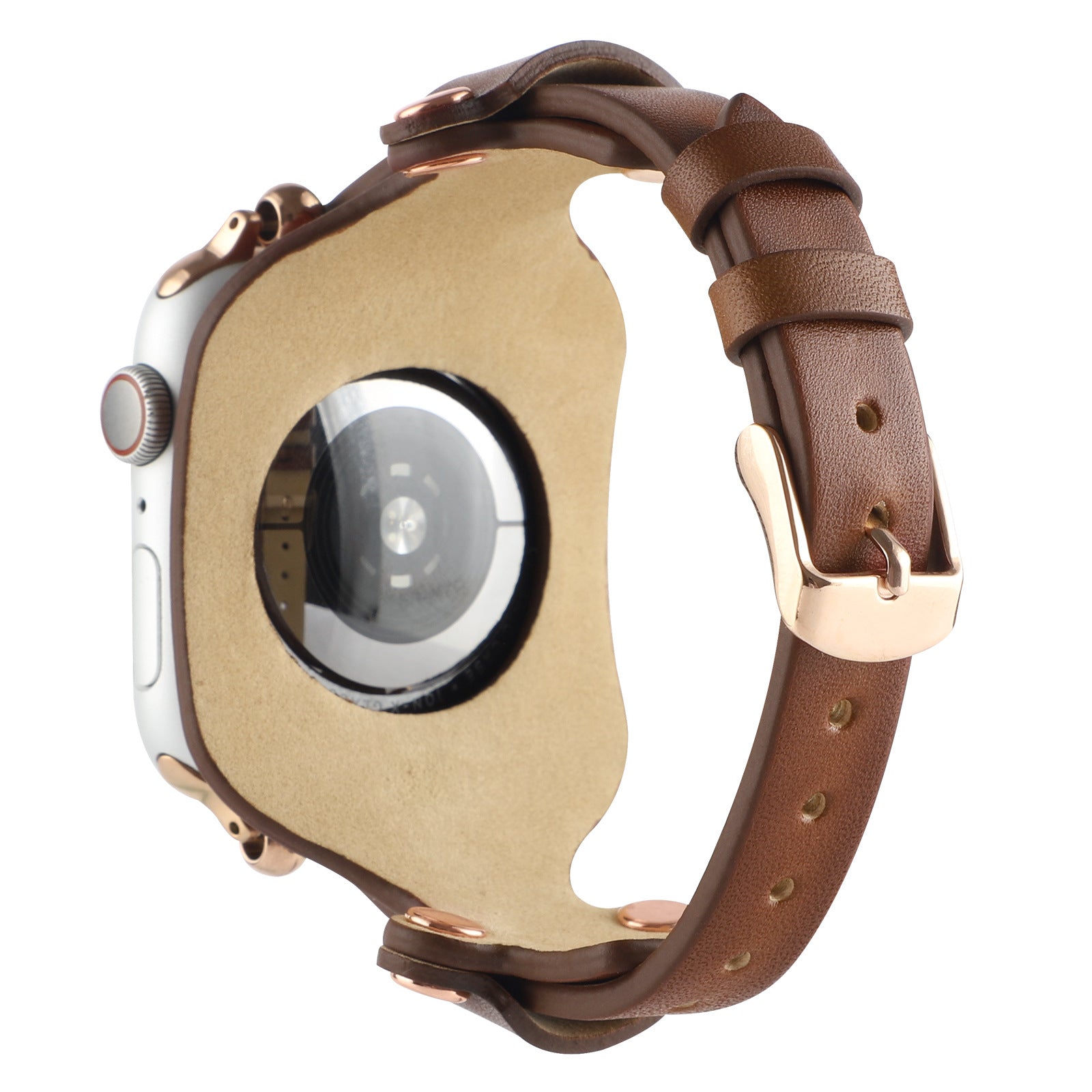 Chic Cuff Couture Leather Bands for Apple Watch Multiple Colors Available 38mm 40mm 41mm 42mm Series 10 White