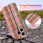 Merry Little Plaid Wavy Luxe MagSafe iPhone case in pink, red, mint and green Christmas plaid, with shock-absorbing corners for drop protection